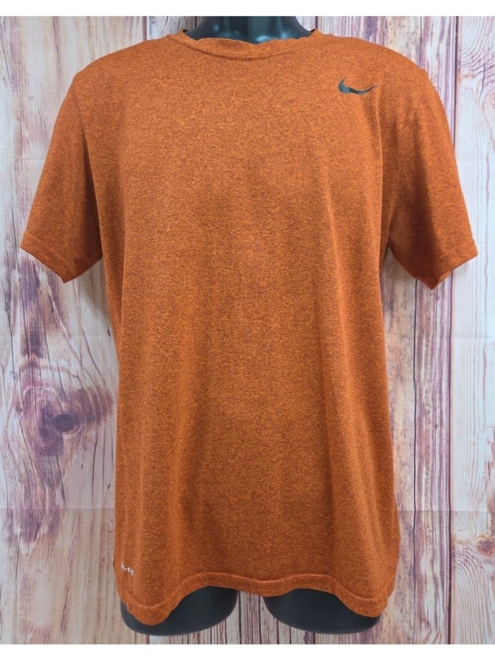 Nike Mens Orange Dri-Fit Short Sleeve Athletic Tee - Size L